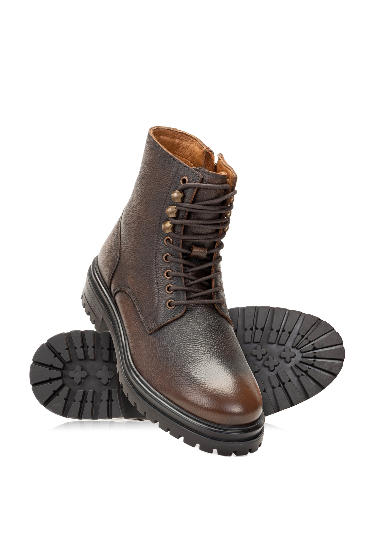 Коричневі шкіряні чоловічі черевики BUTYM-0518-09(Z25)