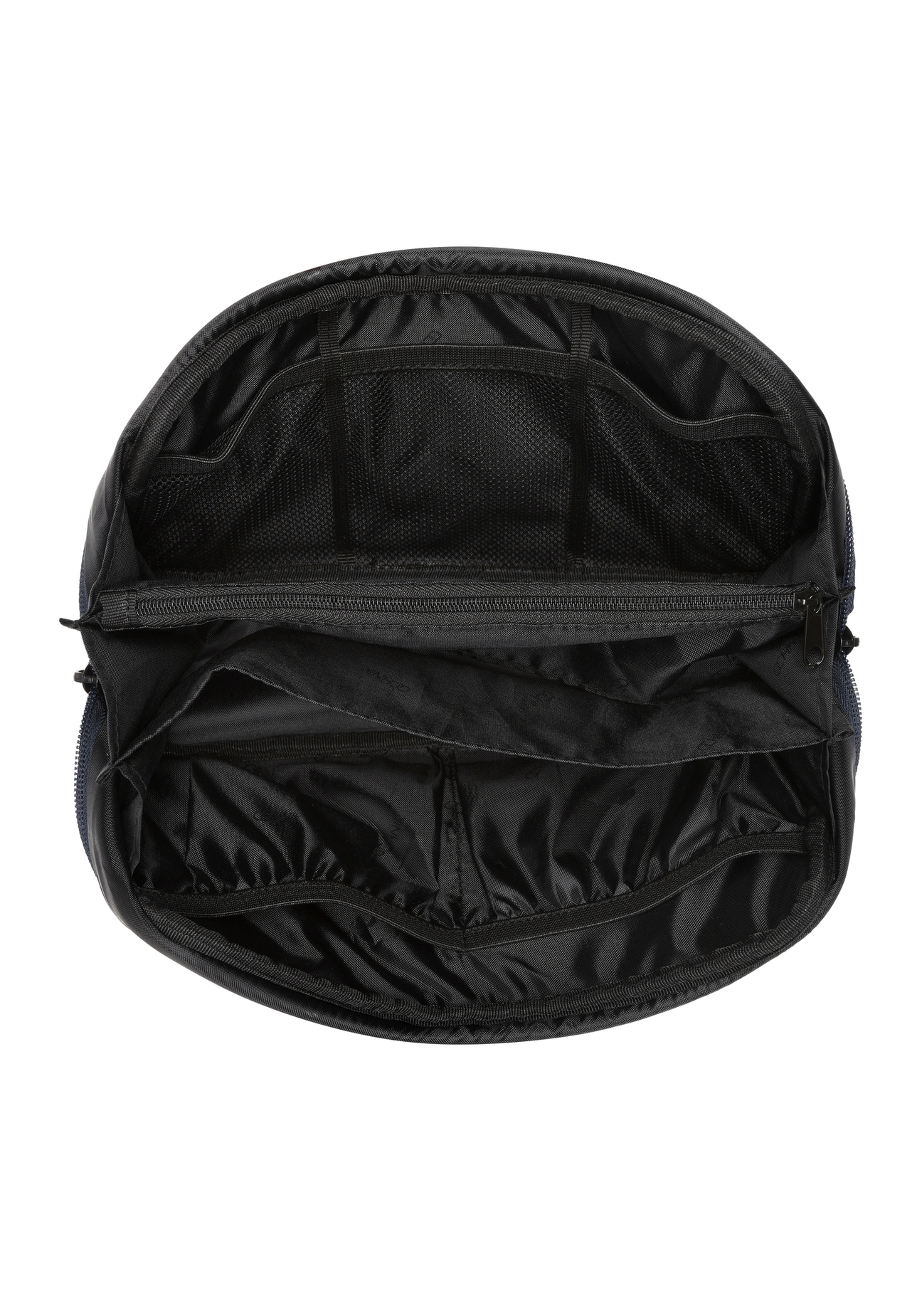 Темно-синя чоловіча косметичка TORMN-0413-7D(W26), вигляд товару всередині на білому тлі.