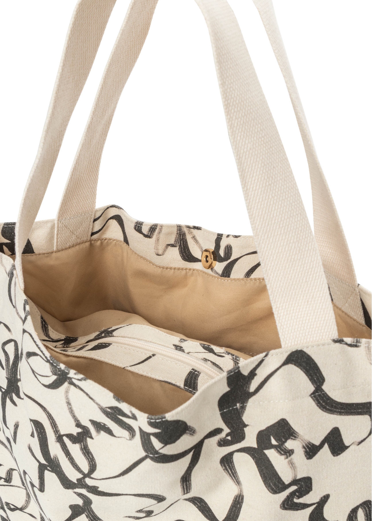 Жіноча бавовняна сумка з квітами TOREN-0289-1P(W26), крупний план деталі виробу на білому фоні.