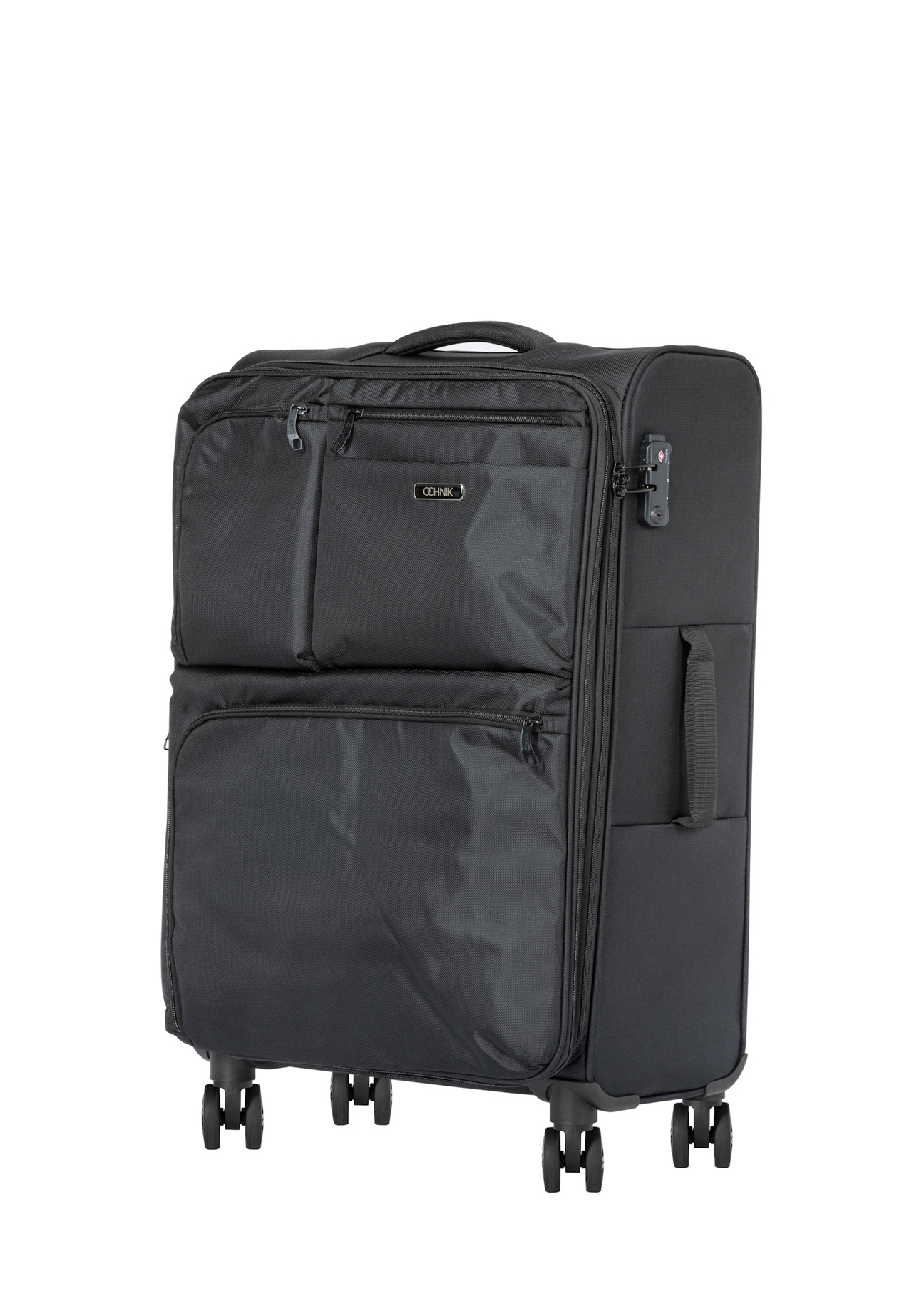 Середня валіза на колесах WALNY-0048-99-24(W26), діагональний вигляд виробу на білому фоні.