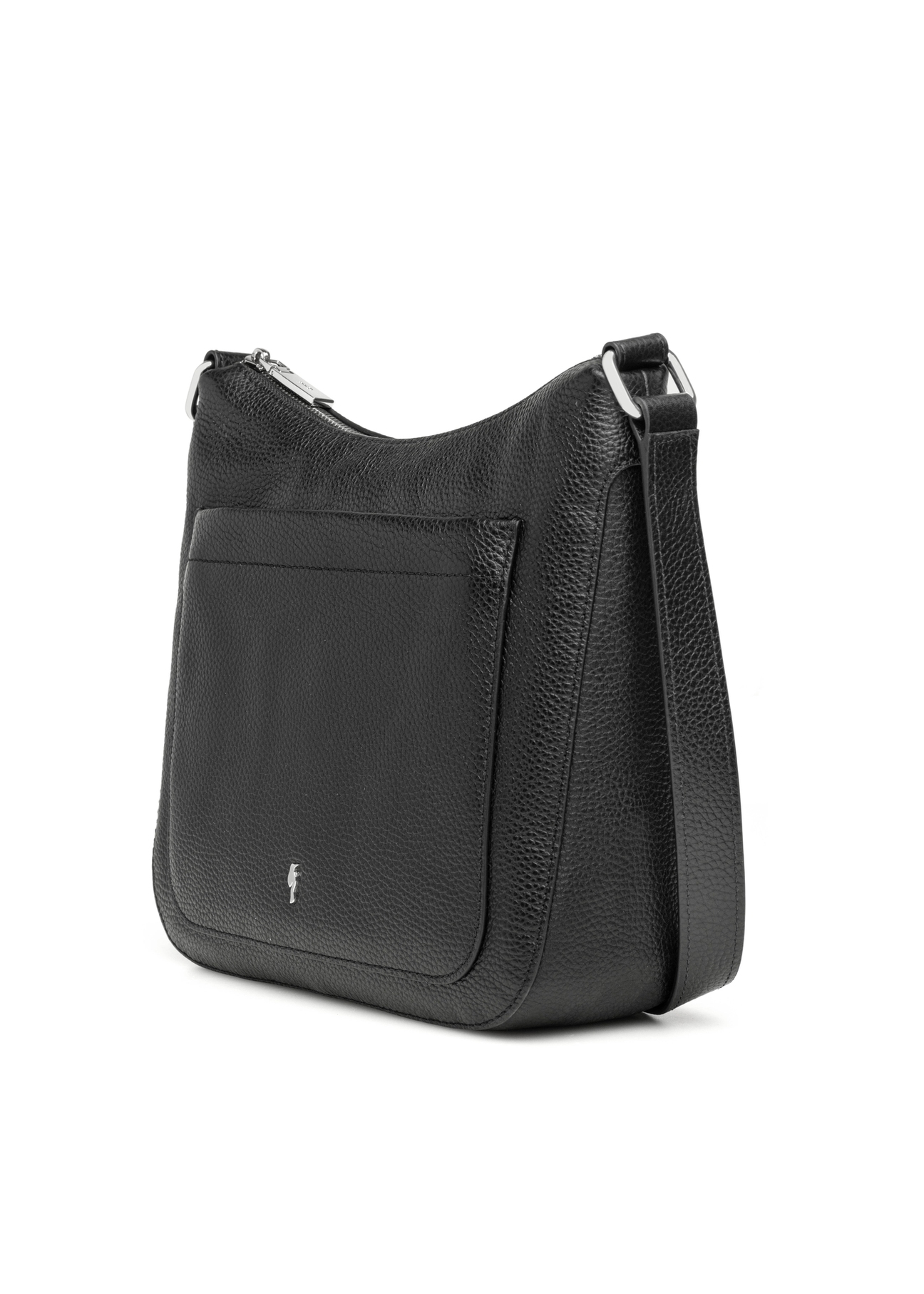 Czarna skórzana torebka damska na ramię TORES-1219-9I(W26)