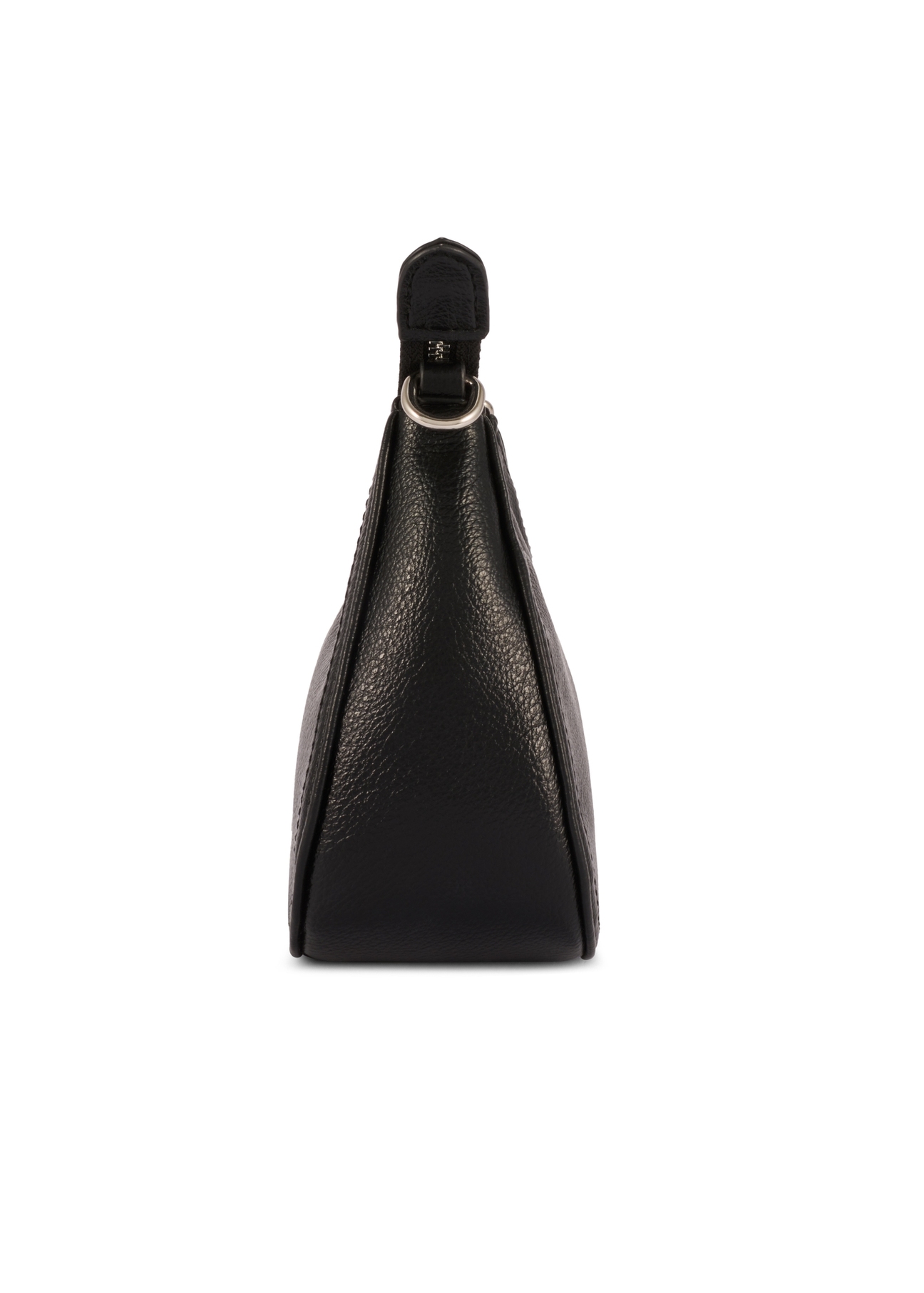 Маленька чорна жіноча сумочка TOREC-1134-99(W26), вигляд виробу збоку на білому фоні.