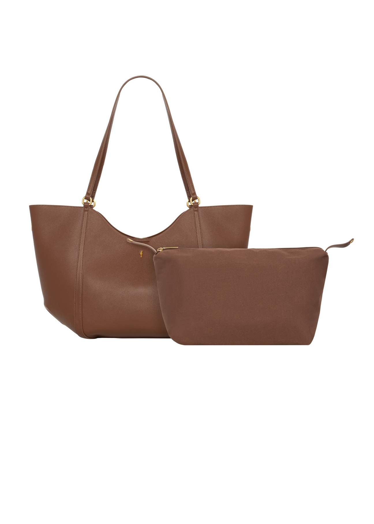 Jasnobrązowa torebka damska typu shopper TOREC-1296-3D(Z26)