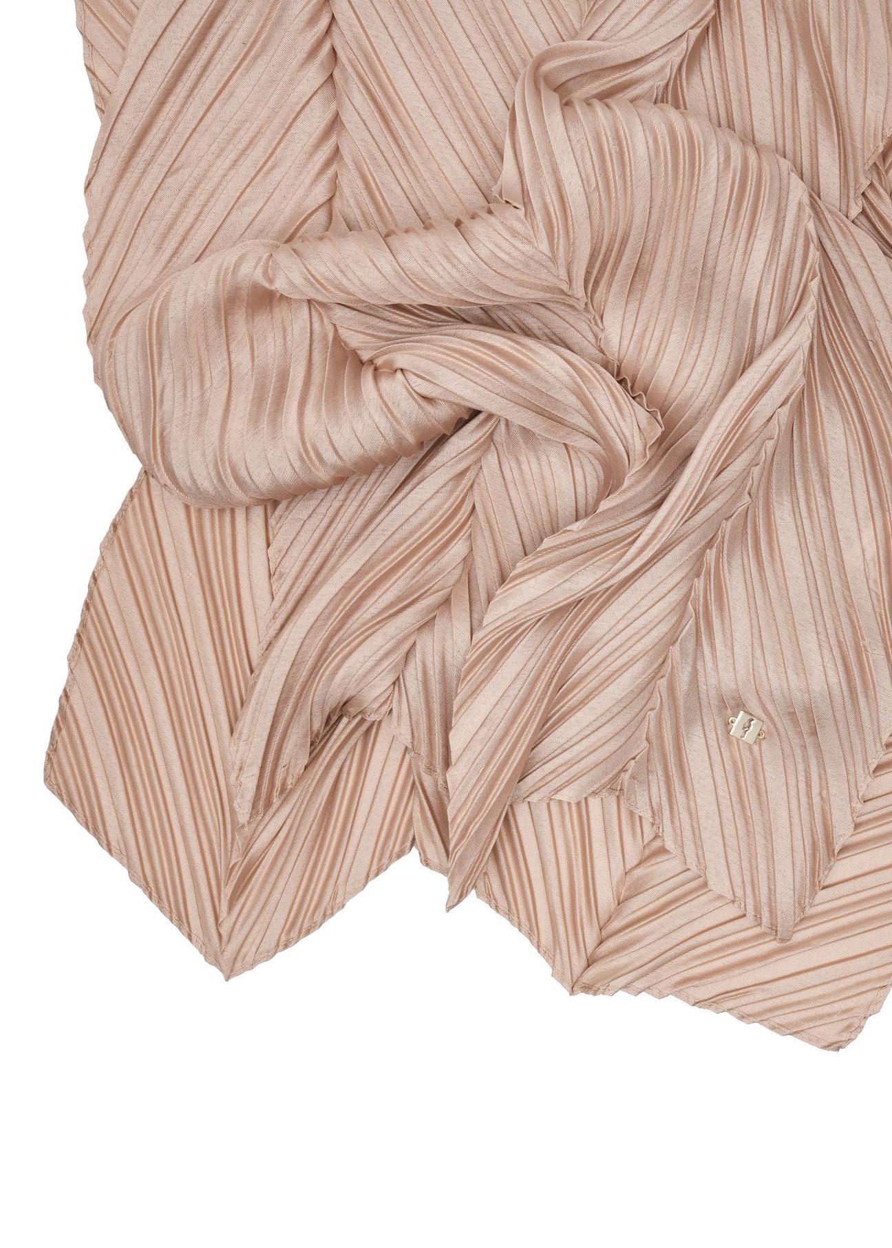 Коричневий жіночий шарф зі складкою SZADT-0157-82(W24)-03