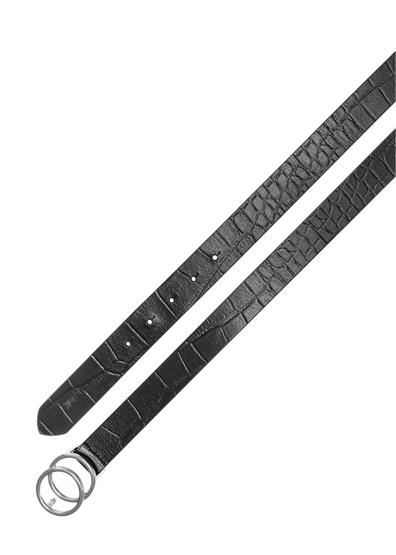 Czarny pasek damski z motywem zwierzęcym PASDS-0172E-98(Z25)