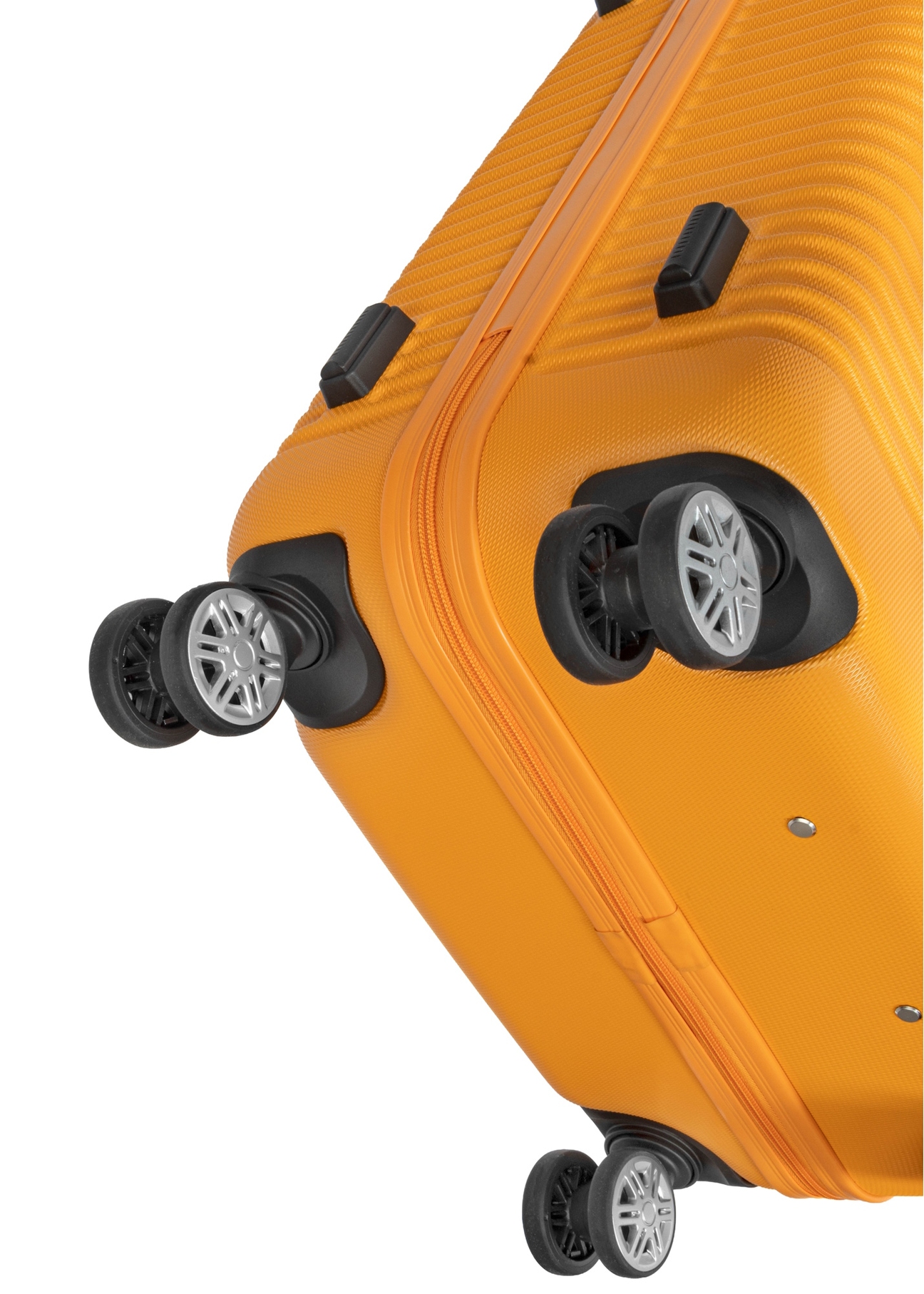 Середня валіза на колесах WALAB-0040-3A-24(W26), вигляд виробу на колесах на білому фоні.