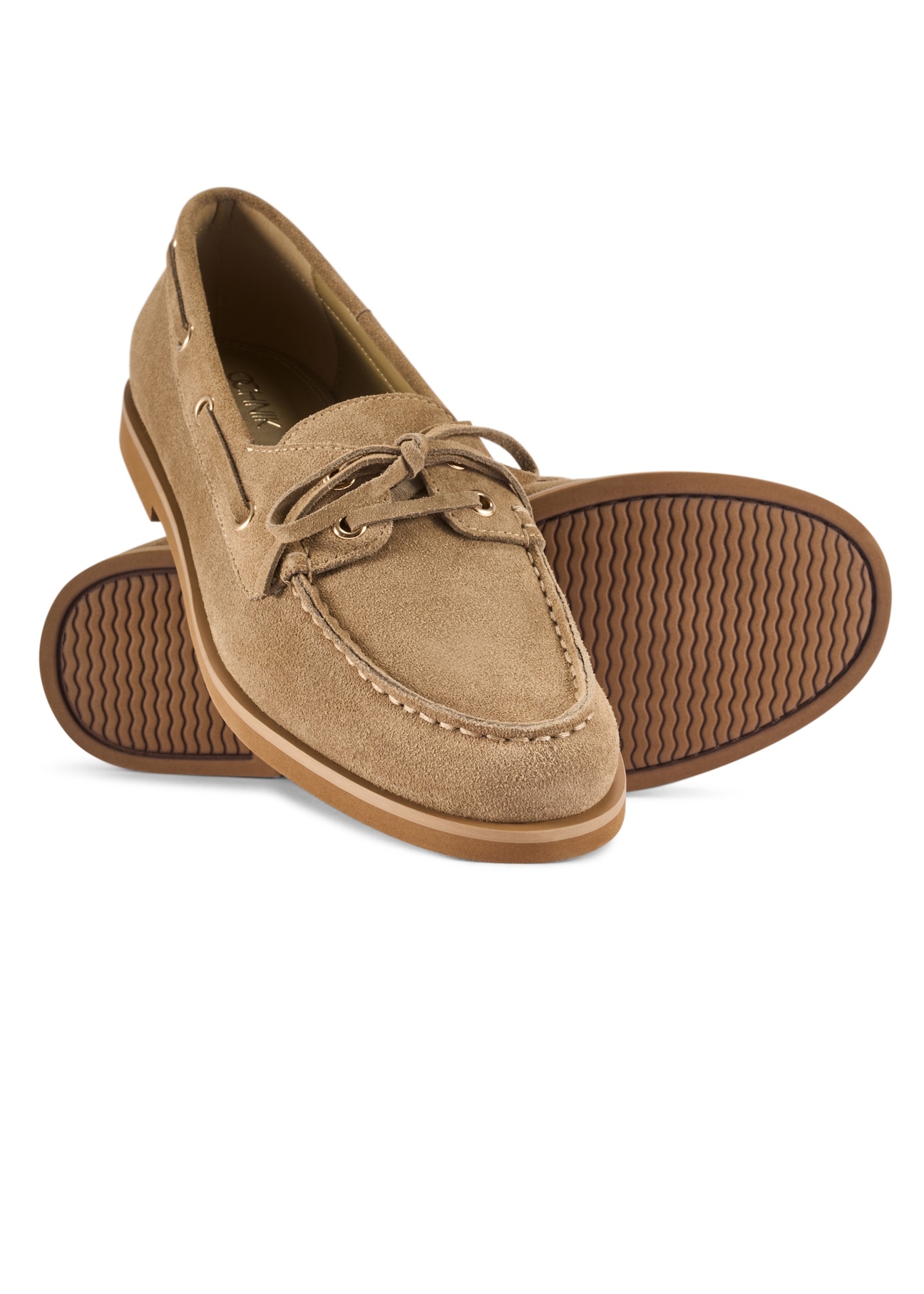 Жіночі шкіряні мокасини холодного бежевого кольору BUTYD-1240-1K(W26), діагональний вигляд виробу на білому фоні.