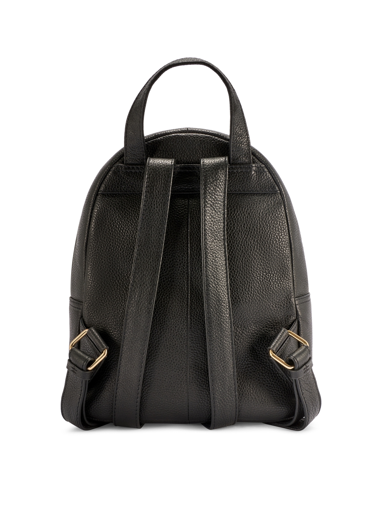 Чорний жіночий рюкзак середнього розміру зі шкіри TORES-1268-9I(W26), вигляд виробу ззаду на білому фоні.