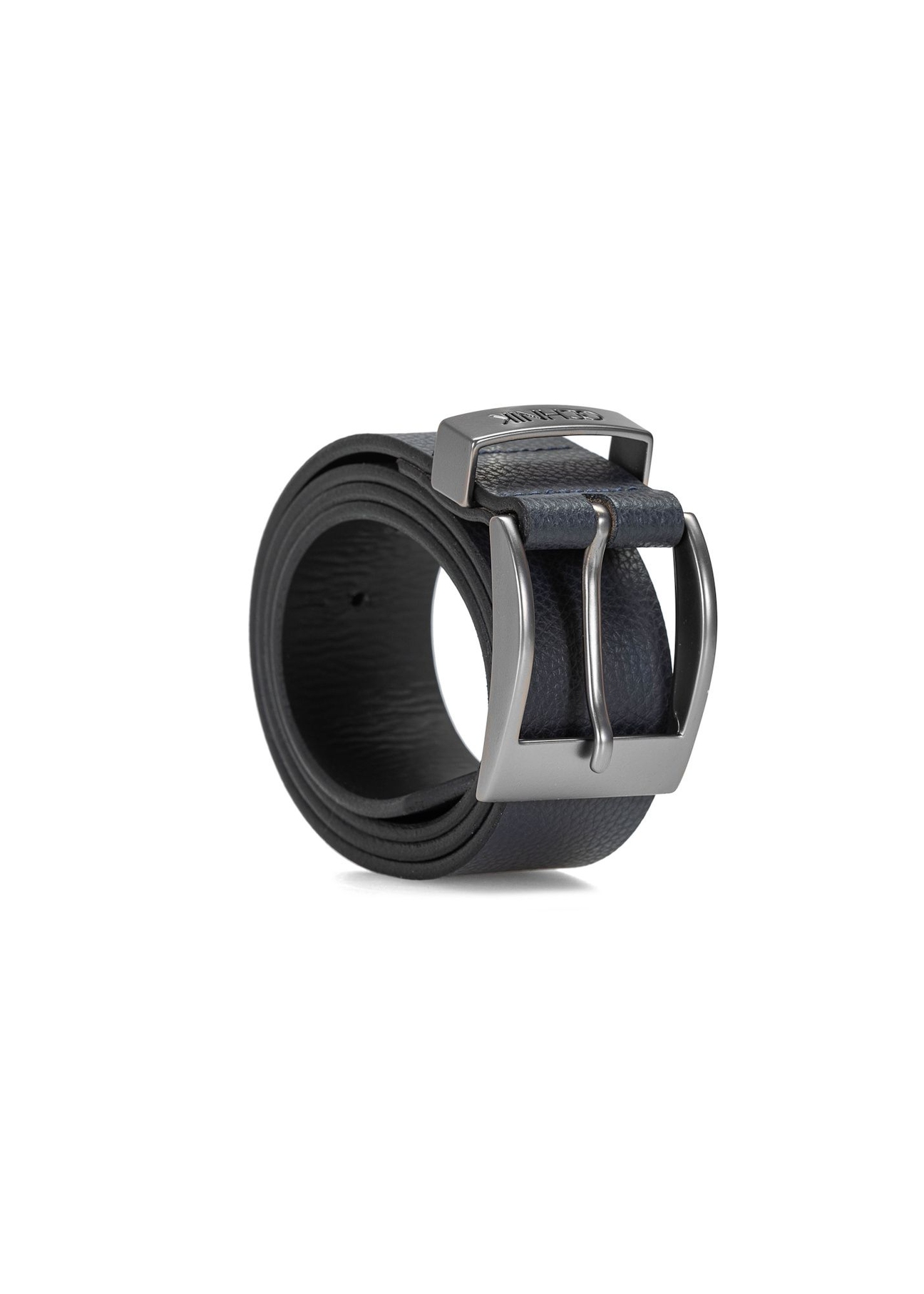 Чоловічий шкіряний темно-синій ремінь PASMS-0127E-69(W25)-02