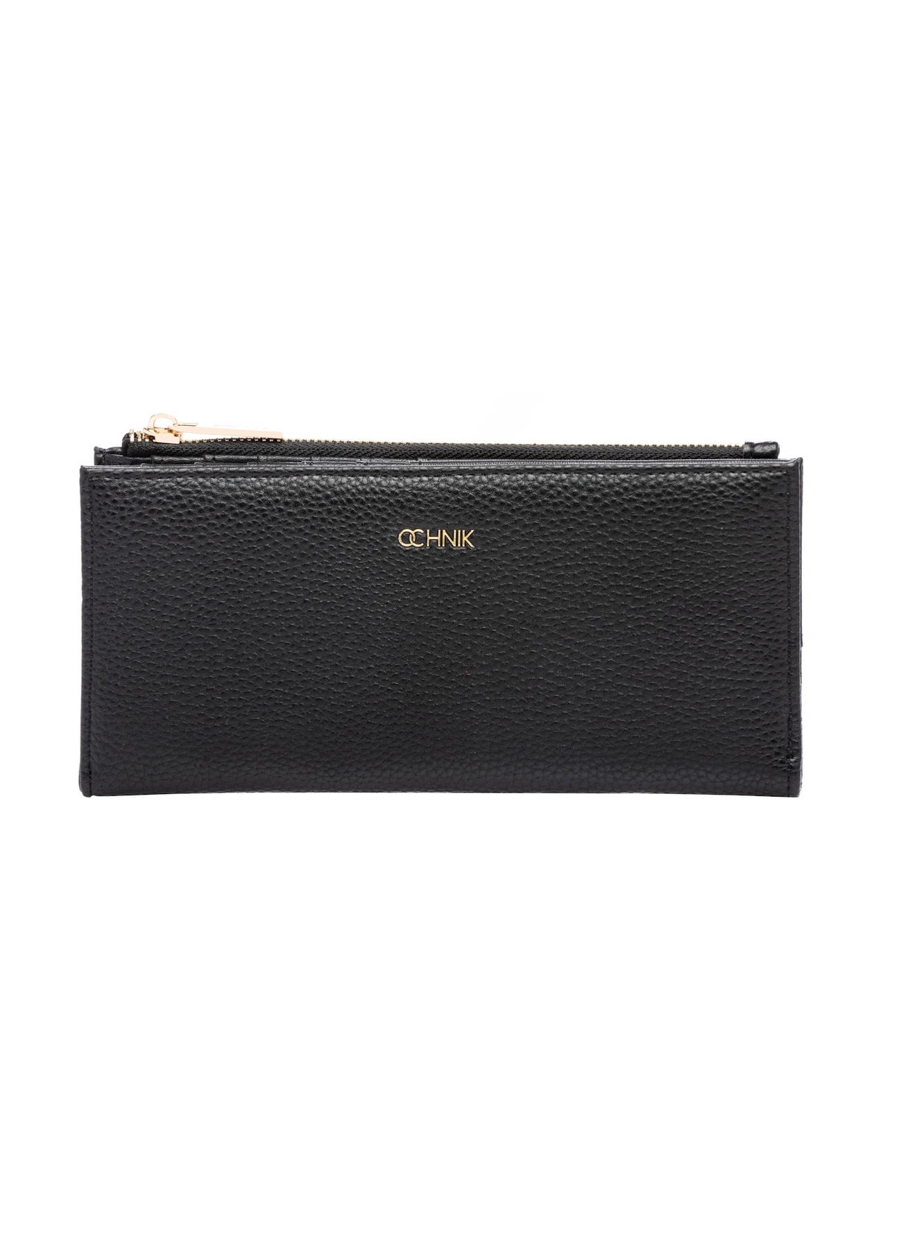 Чорний жіночий гаманець POREC-0429-99(W26), вигляд виробу спереду на білому тлі.