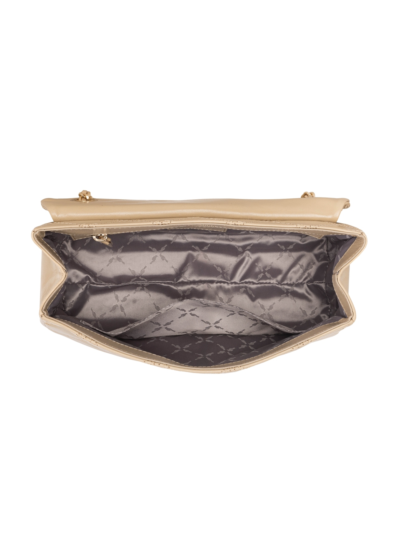 Бежева жіноча шкіряна сумка з ланцюжком TORES-1110-1B(W26)