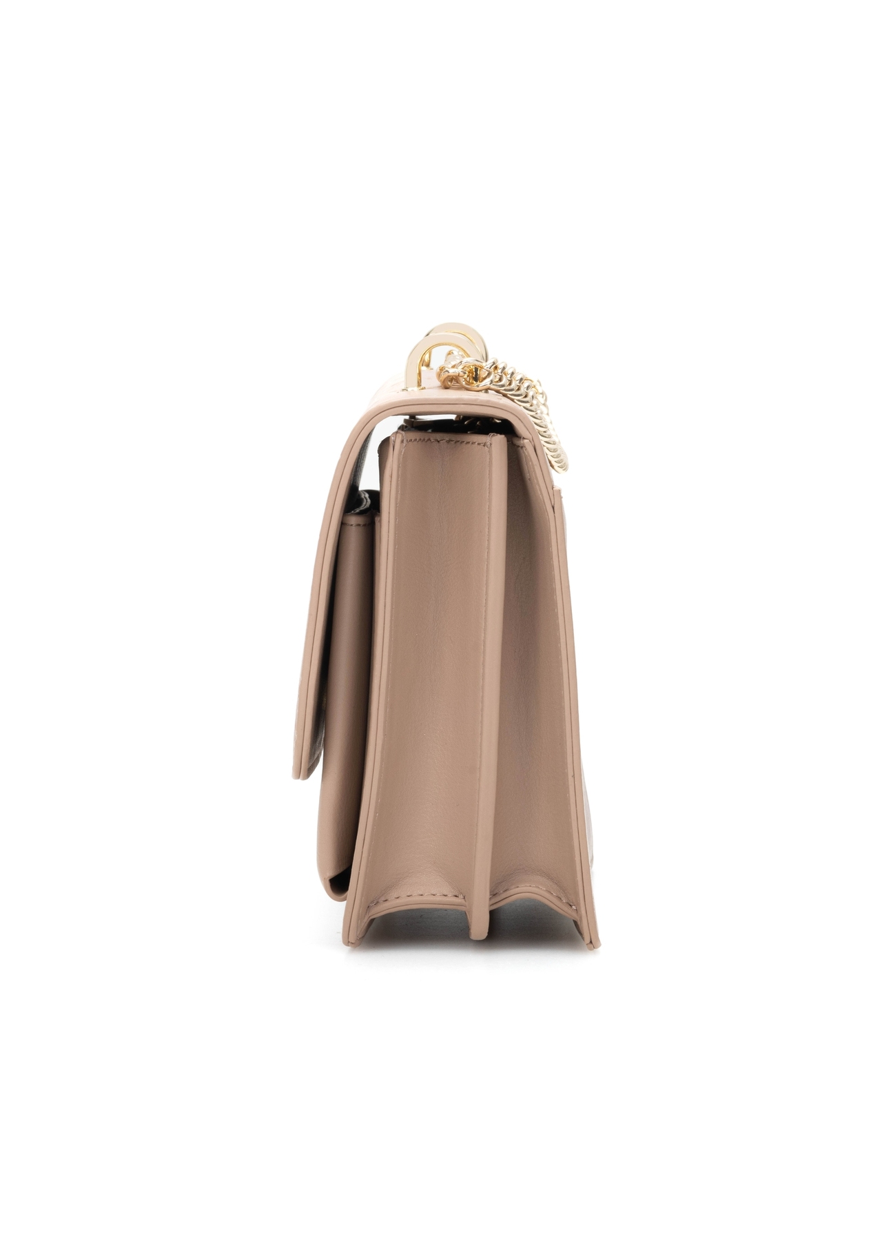 Beżowa torebka damska z monogramem TOREC-1155-1A(W26)