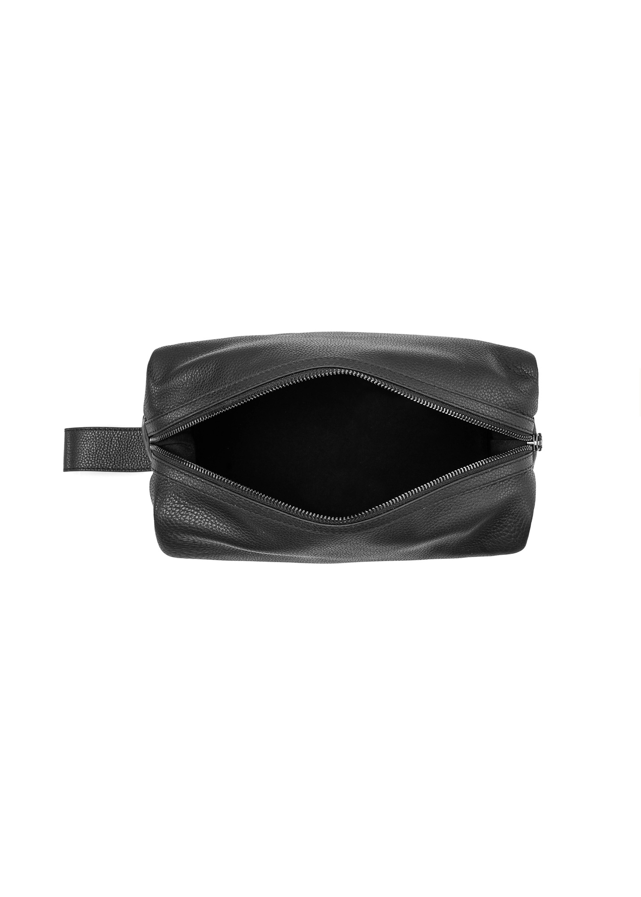 Велика чорна чоловіча косметичка TORMS-0475-99(Z25), вигляд товару всередині на білому тлі.
