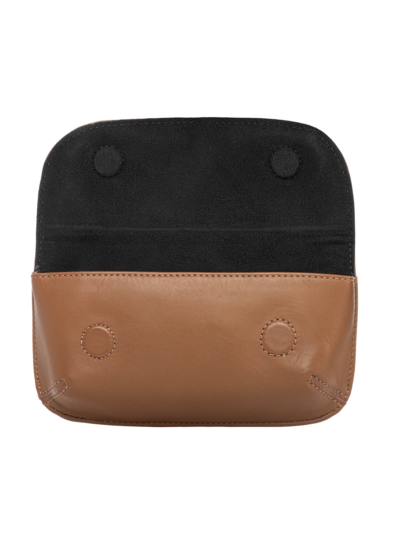 Шкіряний чохол кольору верблюжої шкіри PORMS-0698-1D(W26), вигляд виробу всередині на білому тлі.