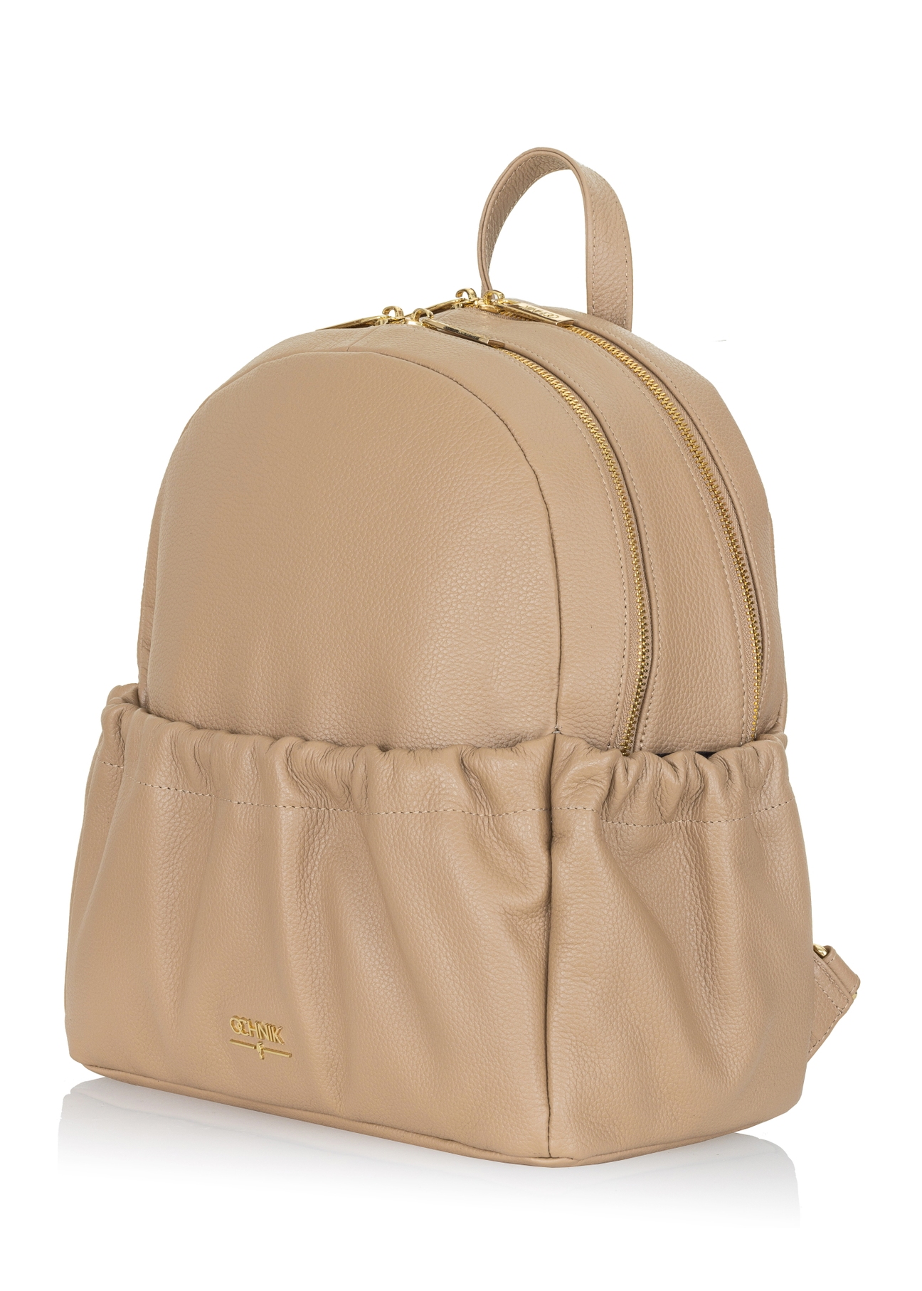 Жіночий бежевий шкіряний рюкзак TORES-0914-81(W23)-05