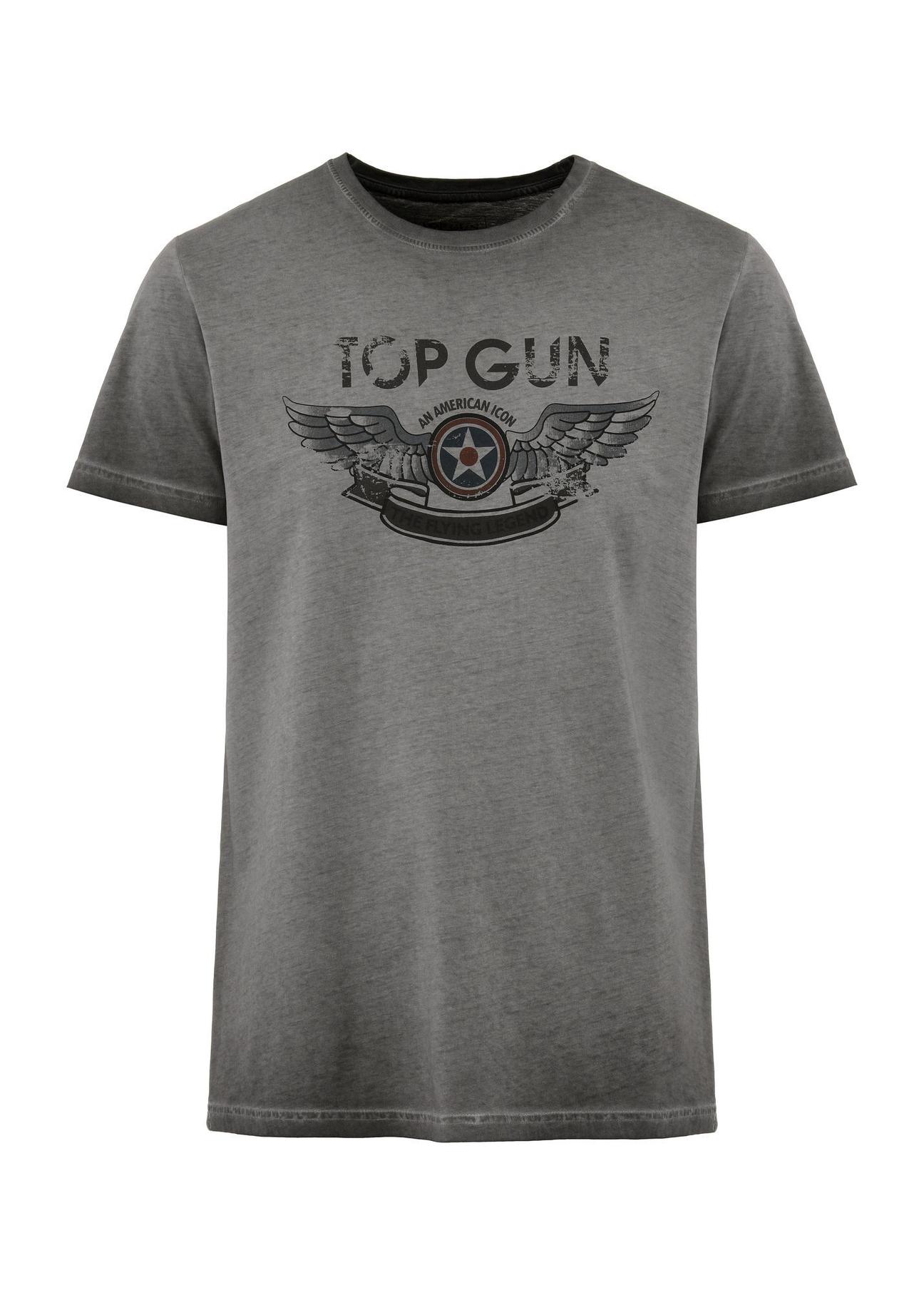 Szary t-shirt męski bawełniany TOP GUN TSHMT-0116-91(Z24)