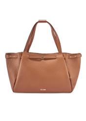 Skórzana torebka shopper w kolorze camelu TORES-1207-1D(W26)