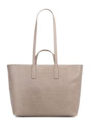 Бежева жіноча сумка-шопер TOREC-1204-1D(W26), вигляд виробу зі зворотного боку на білому фоні.