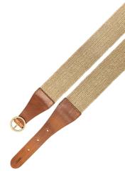Wide women's belt made of natural leather PASDS-0327-87(W25)