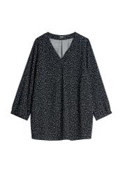 Жіноча блузка в горошок BLUDT-0172A-9P(W26), вигляд виробу спереду на білому тлі.