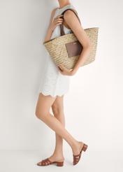 Жіночі шкіряні мюлі на блочному каблуці BUTYD-1265-1F(W26), вигляд виробу збоку на ногах моделі.