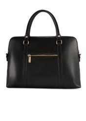 Чорна жіноча сумка для ноутбука TOREC-1130-99(W26), вигляд виробу зі зворотного боку на білому фоні.