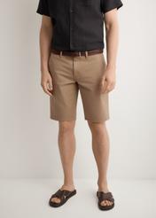Чоловічі шорти кольору кемел SZOMT-0029-1D(W26)