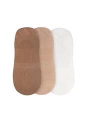 Комплект жіночих шкарпеток до щиколотки ZESDT-0029-1C(W26) вигляд виробу зі зворотного боку на білому фоні.