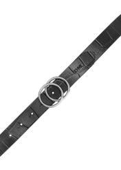 Czarny pasek damski z motywem zwierzęcym PASDS-0172E-98(Z25)