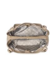 Бежева шкіряна жіноча сумка-шопер TORES-1264-1B(W26), вигляд виробу всередині на білому тлі.