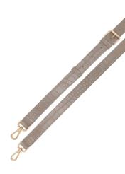 Бежева жіноча сумка-месенджер з крокодилової шкіри TOREC-0880-1D(W26), вигляд виробу з ремінцем на білому фоні.