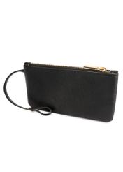 Велика чорна сумка-шопер TOREC-1201-99(W26), вигляд косметички на білому фоні.