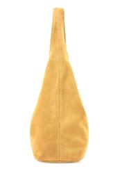 Жіноча замшева сумка-шопер TORES-1177-2C(W26), вигляд виробу збоку на білому тлі.