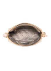 Kremowa mała skórzana torebka damska TORES-1296-0B (W26)