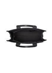 Чорна бавовняна жіноча сумка TOREN-0332-99(W26), вигляд товару всередині на білому тлі.