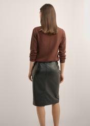 Brązowy sweter damski z kaszmiru i wełny SWEDT-0251A-1H(Z26)
