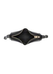 Чорна маленька сумка-хобо TOREC-1136-99(W26), вигляд товару всередині на білому тлі.