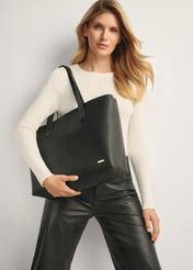 Czarna torebka damska shopper TOREC-1208-9I(W26)