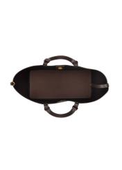 Коричнева жіноча сумка-шопер TOREC-1240-1H(W26), вигляд виробу всередині на білому тлі.