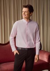 Jasnoróżowa bawełniana koszula męska KOSMT-0326-5A(W26)