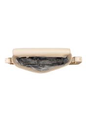 Бежева шкіряна жіноча сумка-месенджер TORES-1122E-1B(W26), вигляд виробу всередині на білому тлі.