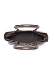 Коричнева велика жіноча сумка TOREC-1076-89(Z25), вигляд товару всередині на білому тлі.