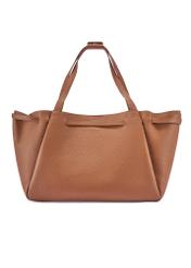 Skórzana torebka shopper w kolorze camelu TORES-1207-1D(W26)