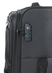 Маленька валіза на колесах WALNY-0048-99-19(W26), вигляд замка виробу на білому фоні.