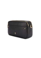 Маленька чорна жіноча сумочка TOREC-1173-99(W26), діагональний вигляд виробу на білому фоні.