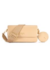 Mała beżowa torebka damska TOREC-1171-1B(W26)