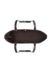 Коричнева жіноча сумка-шопер TOREC-1235-1H(W26), вигляд виробу всередині на білому тлі.