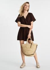 Słomkowa torebka damska shopper TOREC-0939A-25(W25)
