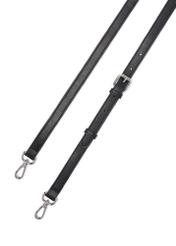 Чорна жіноча сумка з крокодилової шкіри TOREC-1143-9G(W26), вигляд ремінця виробу на білому тлі.