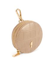 Mała beżowa torebka damska croco TOREC-1171-1D(W26)